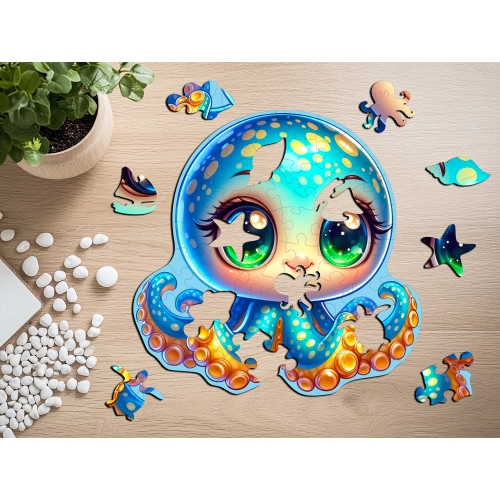 Puzzle Drewniane Ośmiorniczka 51 elementów